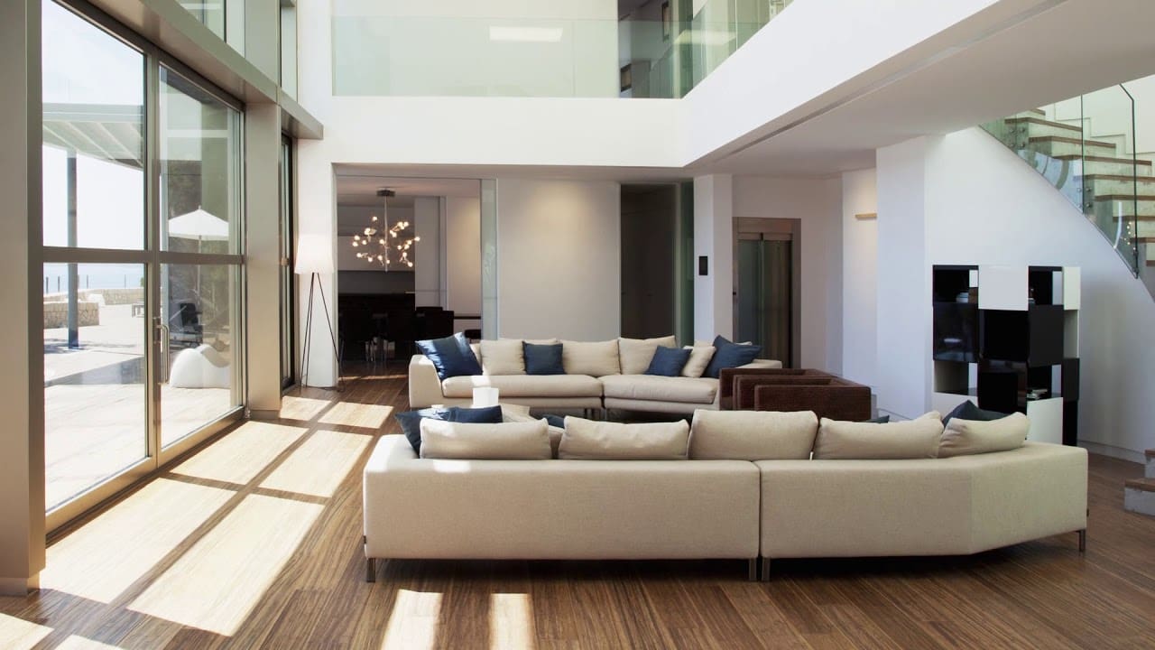 Living room showing where sun control film helps