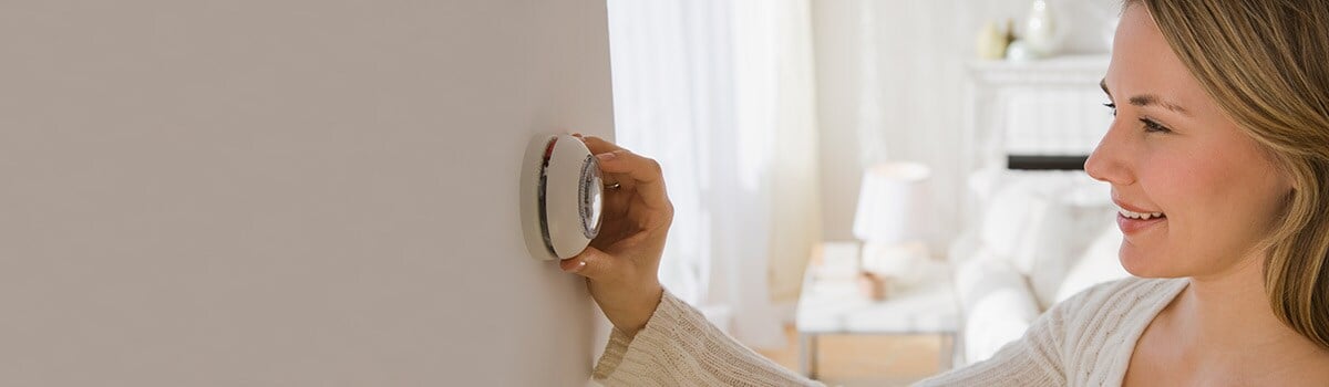 Thermostat in a cool, sunny Florida home