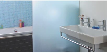 Frosted glass shower door