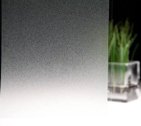Decorative film on a front door sidelight